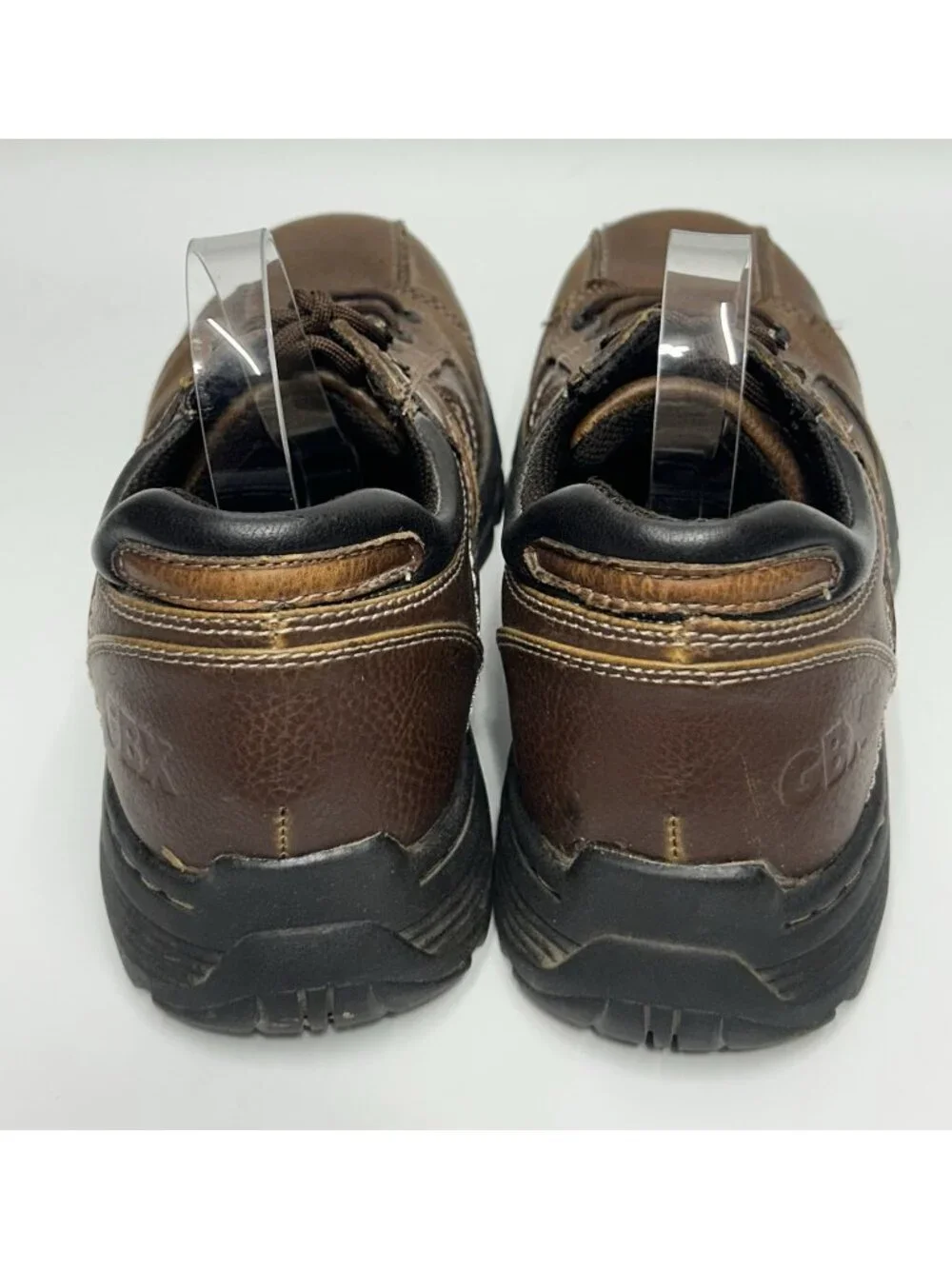 GBX Billiard Mens Shoes 12 Brown Leather Chunky Oxford Casual Shoes Lug Sole Y2K